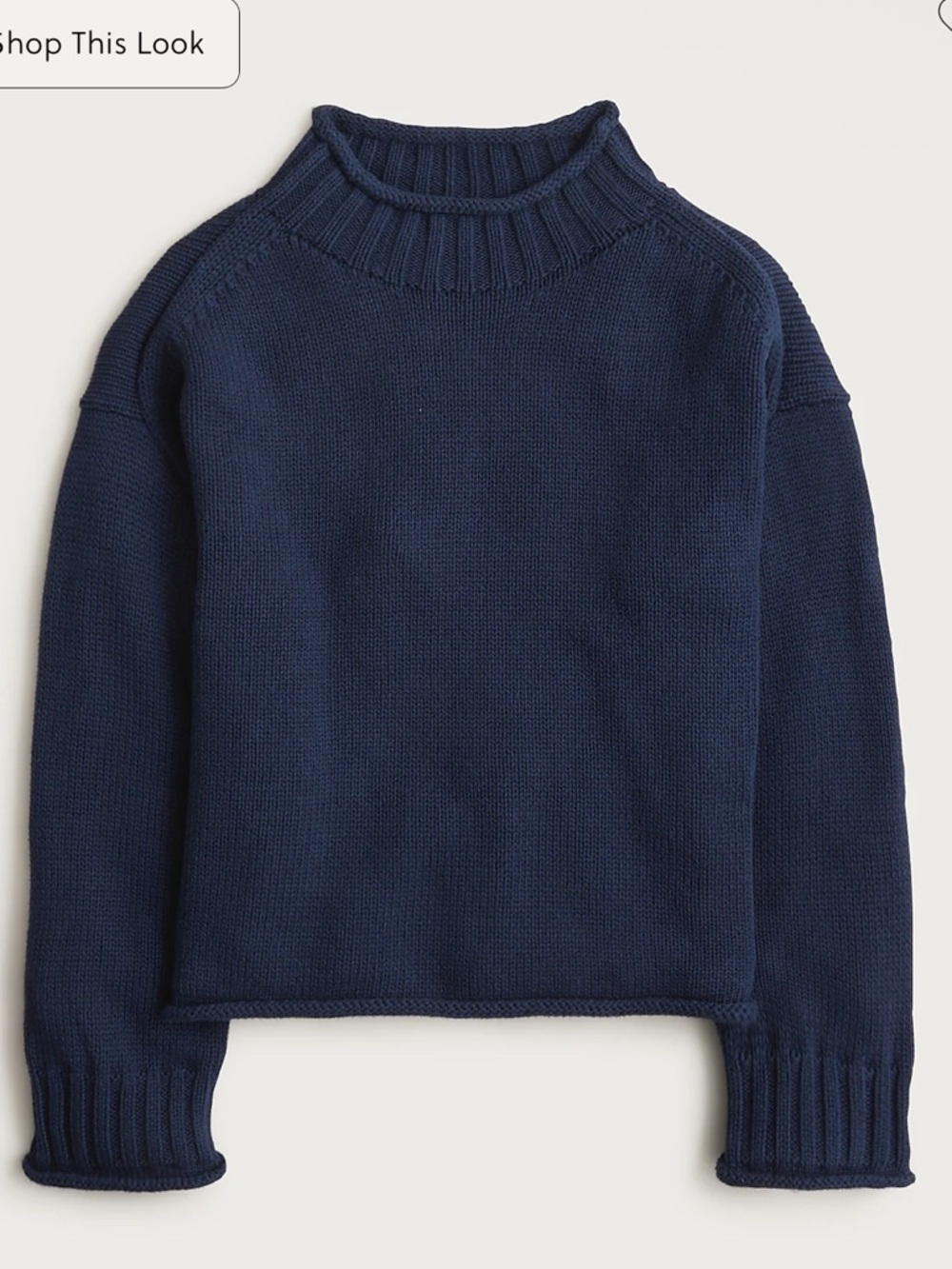 NWT 2025 J.Crew navy rollneck sweater - Size XS - Navy - CM712